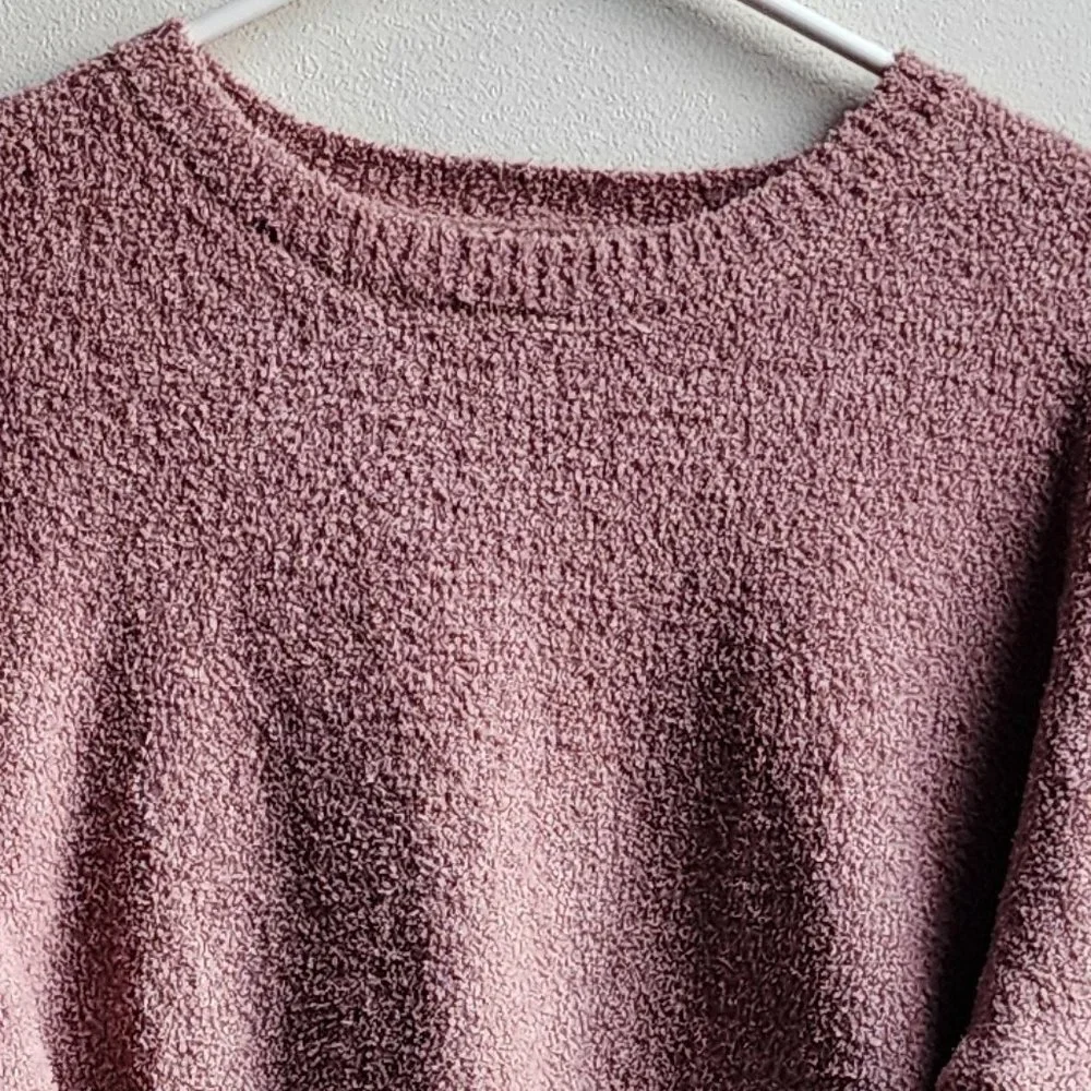 Sincerely Jules Mauve Long Sleeve Crop Top Size Small